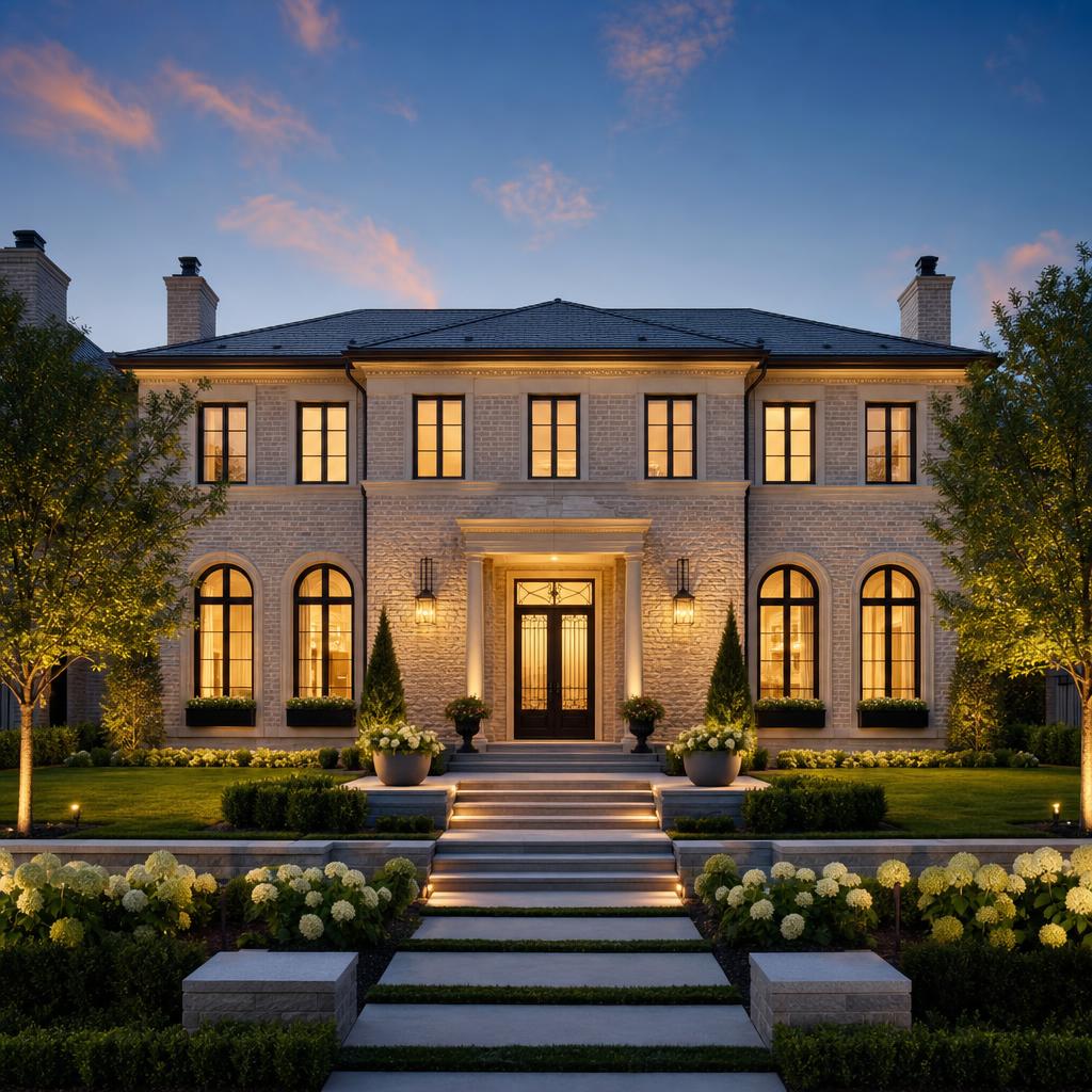 Conceptual architectural home exterior