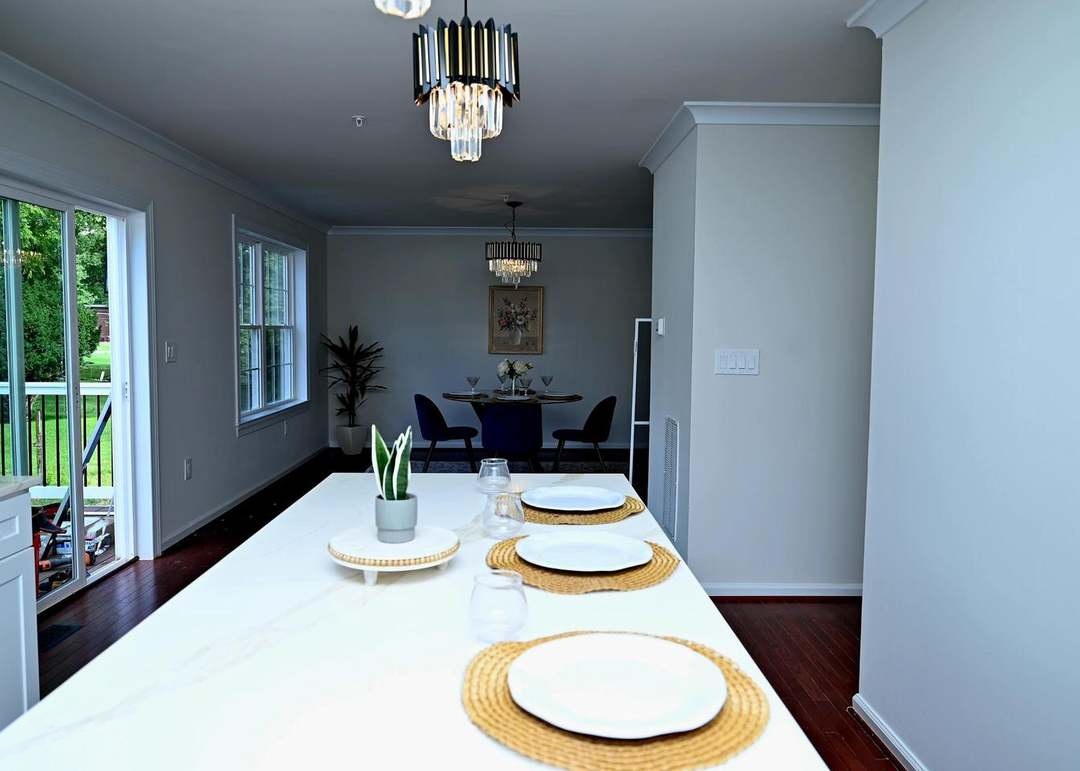 Open kitchen and dining space
